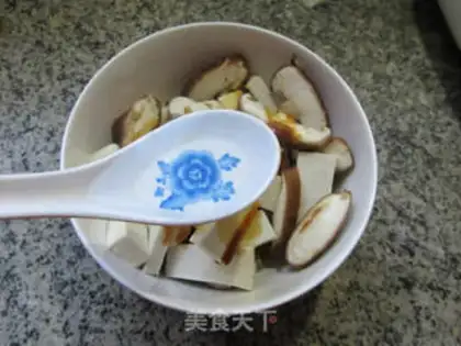 Make Egg mushrooms evaporate tofu step 5