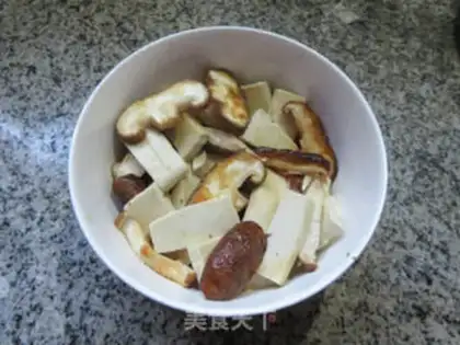 Make Egg mushrooms evaporate tofu step 7