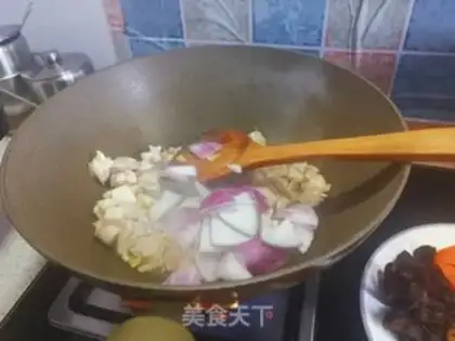Make Chicken mushroom rice step 5