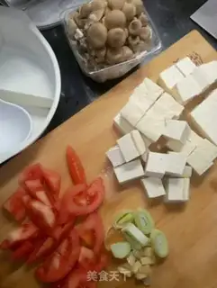 Make Crab mushroom tofu soup step 0