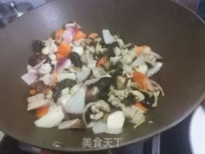 Make Chicken mushroom rice step 7