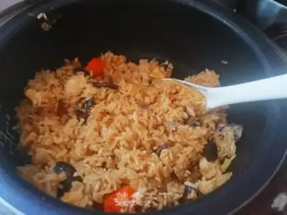 Make Chicken mushroom rice step 11