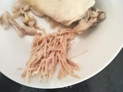 Make Chicken silk step 1