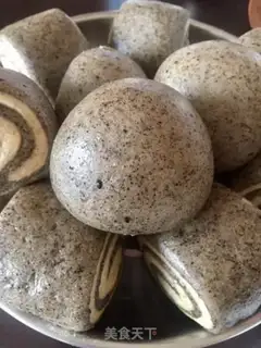 Make Double black sesame rolls step 16