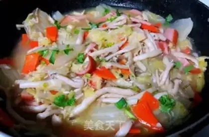 Make Ham crab-flavored cabbage step 10