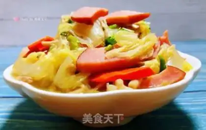 Make Ham crab-flavored cabbage step 11