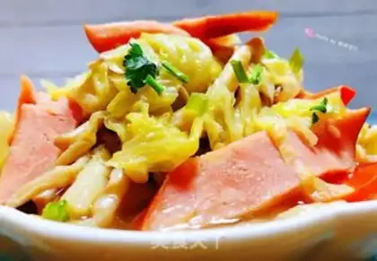 Make Ham crab-flavored cabbage step 13