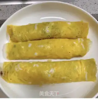 Make Rice egg rolls step 16
