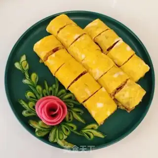 Make Rice egg rolls step 19