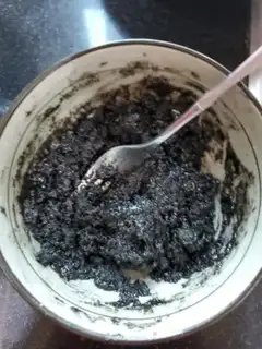 Make Black sesame pumpkin pie step 7