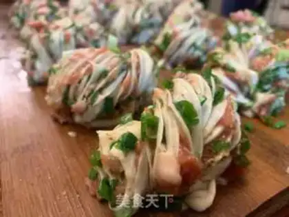 Make Onion pork rolls step 7