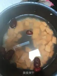 Make Red potato date congee step 3