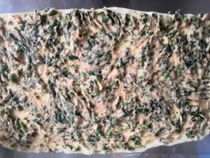 Make Chicken spinach roll step 8