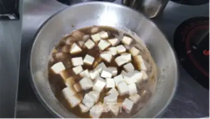 Make Black pepper shrimp tofu step 3