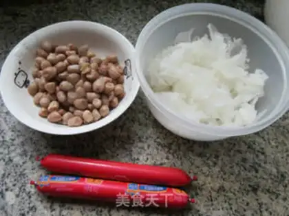 Make Ham, peanuts, silver ears step 0