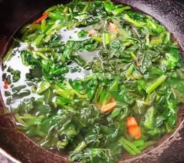 Make Spinach ginseng and fat cow soup step 6