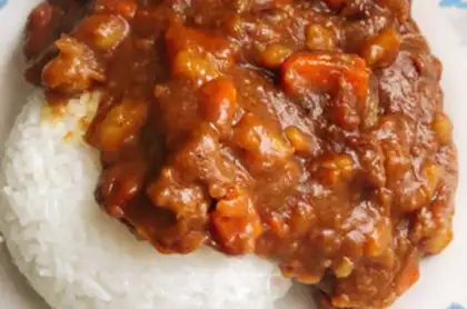 Make Curry beef rice step 5