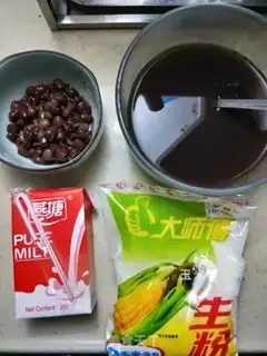 Make Coconut red bean milk cake step 0