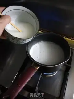 Make Coconut red bean milk cake step 3