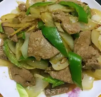 Make Onion fried liver step 3