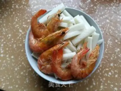 Make Shrimp seafood mushroom soup step 1