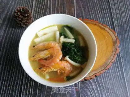 Make Shrimp seafood mushroom soup step 6