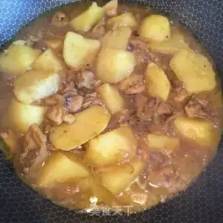 Make Curry potatoes for chicken step 7