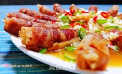 Make Steamed cow, golden mushroom step 12