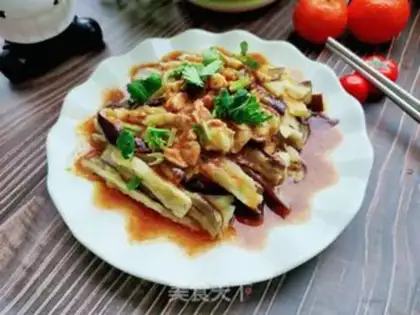 Make Sesame sauce hand tore eggplant step 7