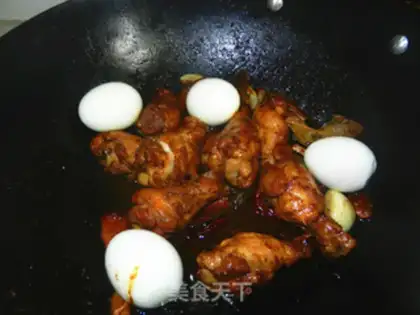 Make Chicken legs and eggs step 4