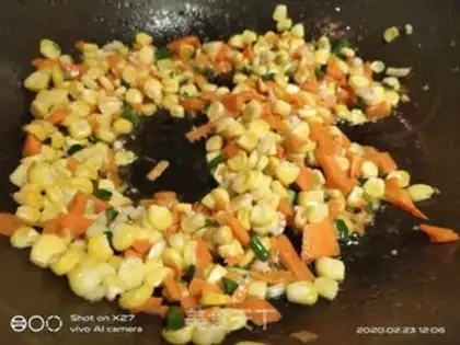 Make Carrot corn fried rice step 3