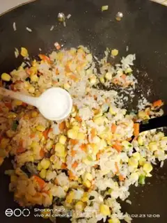 Make Carrot corn fried rice step 6