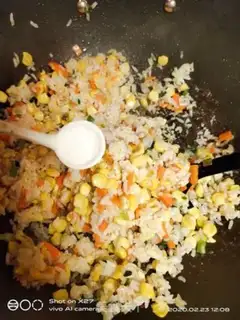 Make Carrot corn fried rice step 7