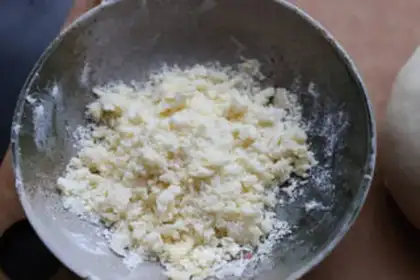 Make Blueberry mashed rice bread step 2