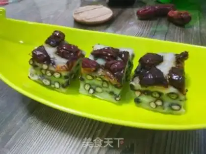 Make Red bean date rice cake step 13