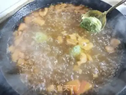 Make Peas, vegetables, chicken round step 5