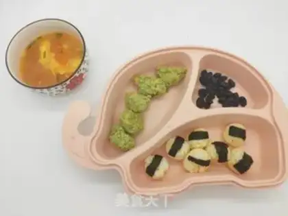 Make Peas, vegetables, chicken round step 7