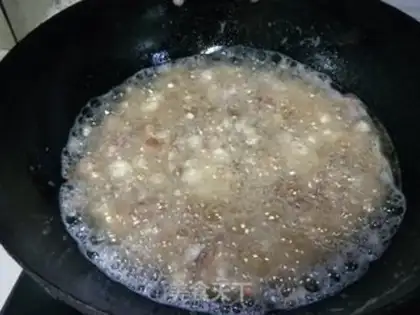 Make The sweet peanut sticky step 2