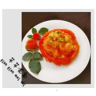Make Tomato fried eggs step 13