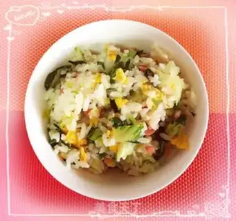 Make A green egg and ham and rice step 5