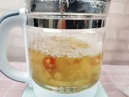 Make Potato peach porridge step 2