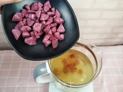 Make Potato peach porridge step 4