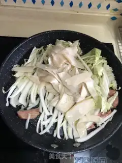 Make Ham pork and vegetables step 4