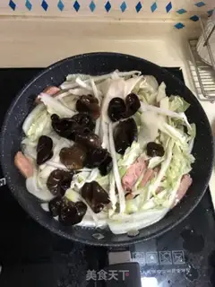 Make Ham pork and vegetables step 5
