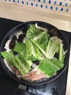 Make Ham pork and vegetables step 6