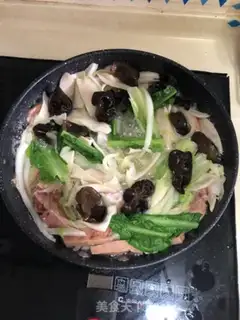 Make Ham pork and vegetables step 7