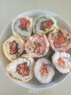 Make Flower sushi step 17