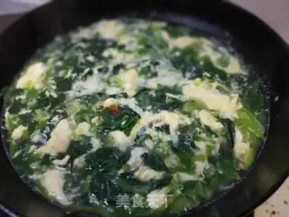 Make Spinach omelet soup step 8