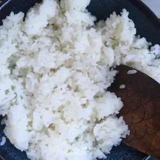 Make Soy sauce, fried rice step 1