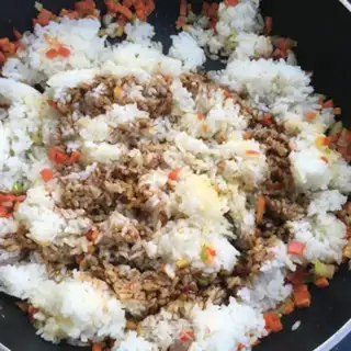 Make Soy sauce, fried rice step 8